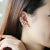 Flower Shape Rhinestone Right Ear Cuff Clip Golden Earring Stud